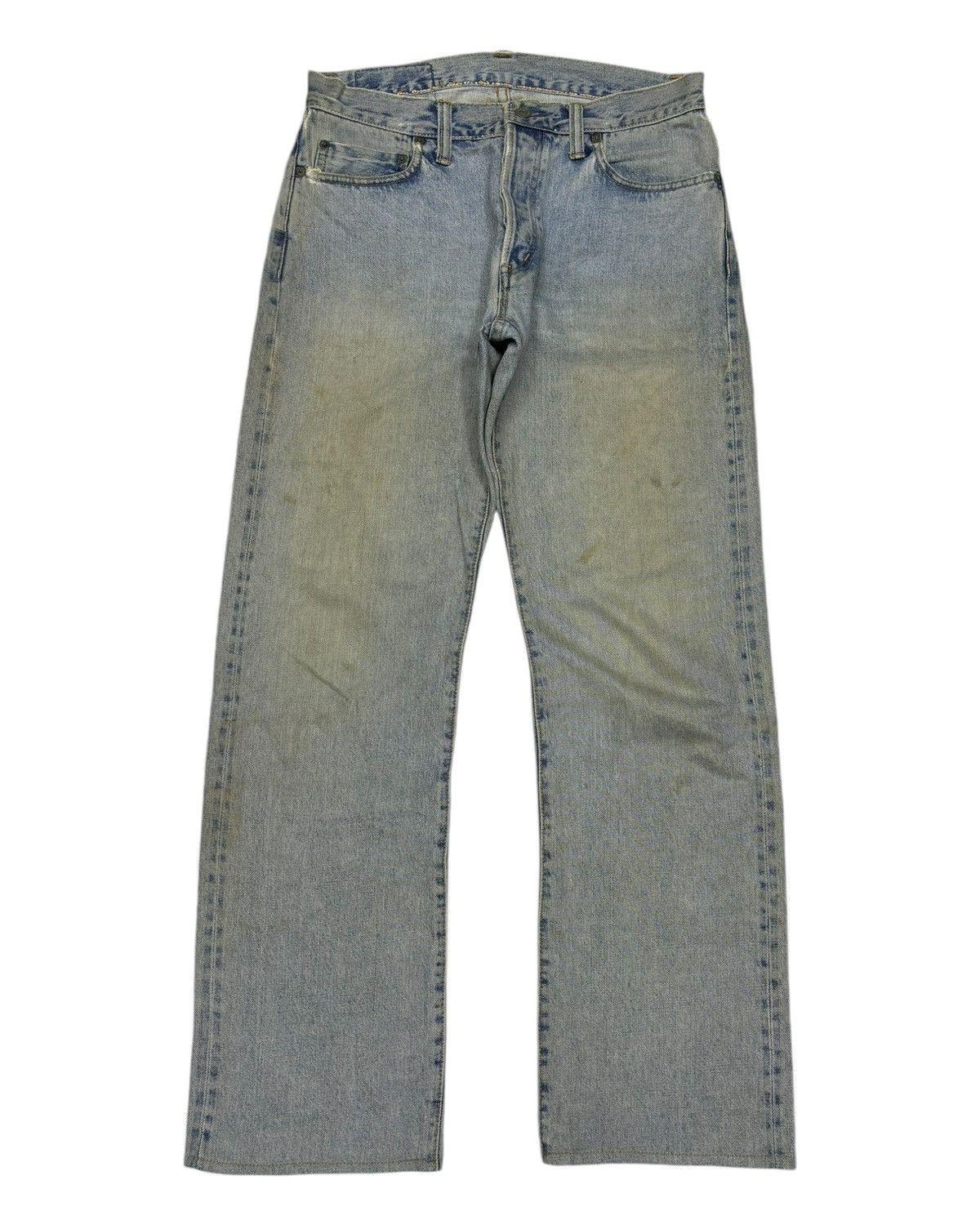 Blue Blue Japan × Samurai Jeans × Sugar Cane 🔥Blue Blue Japan Indigo Selvedge Jeans Distressed Denim Size US 32 / EU 48 - 8 Thumbnail