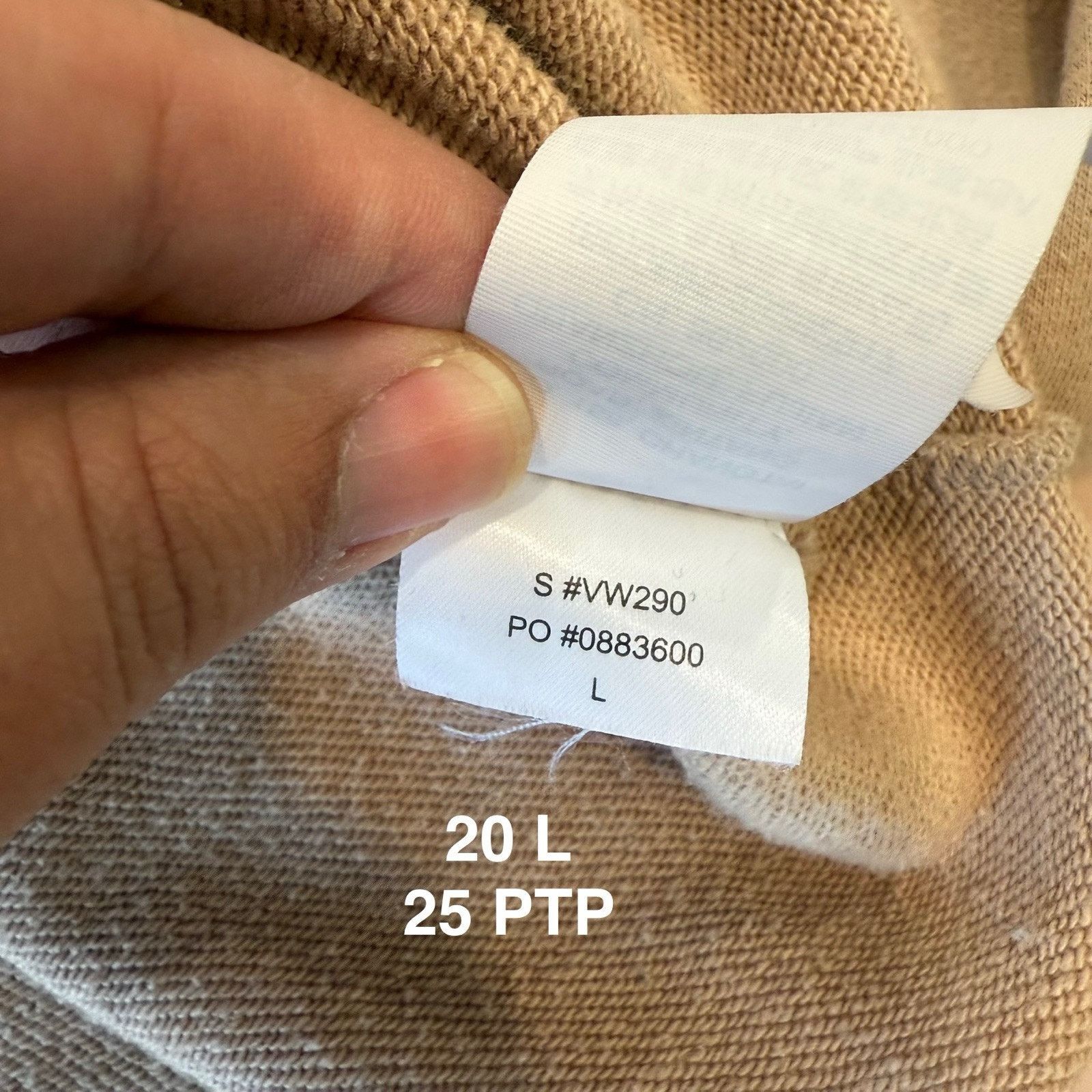 Vuori Vuori Cropped Sedona Polo Sweatshirt Large Beige Fleece Size L / US 10 / IT 46 - 6 Thumbnail