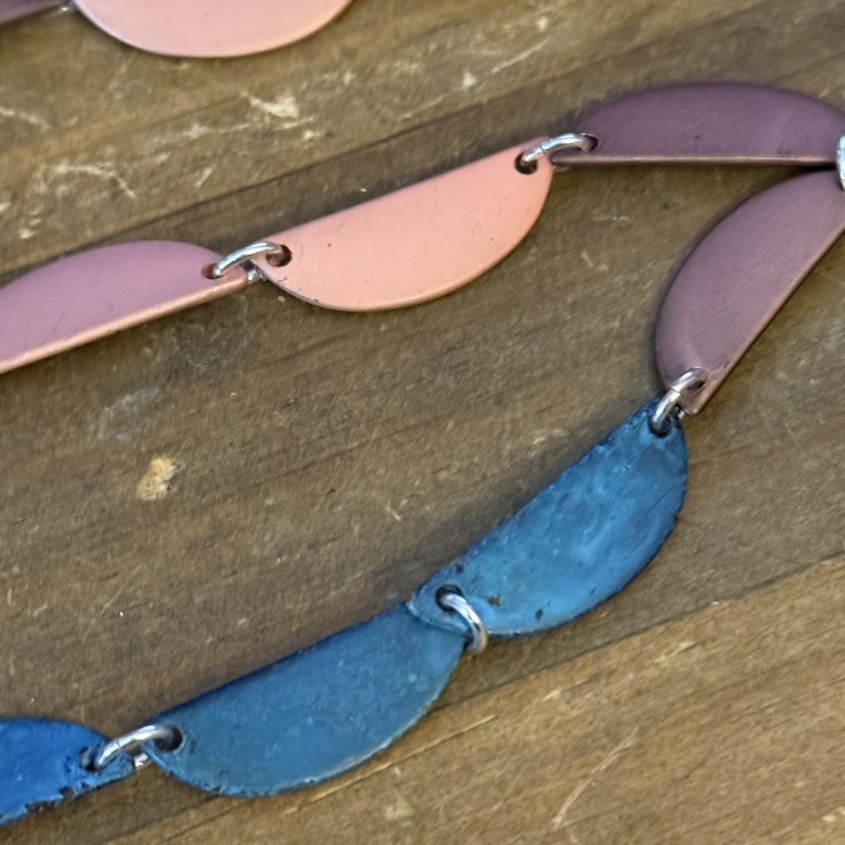 Other Teal and copper tone half circle link necklace Size ONE SIZE - 4 Thumbnail