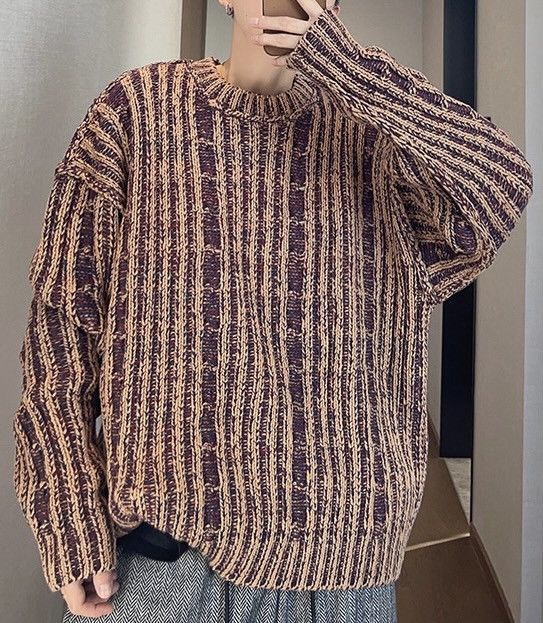 Japanese Brand × Vintage Reversible retro y2k cable knit sweater knitwear jumper Size US L / EU 52-54 / 3 - 4 Thumbnail