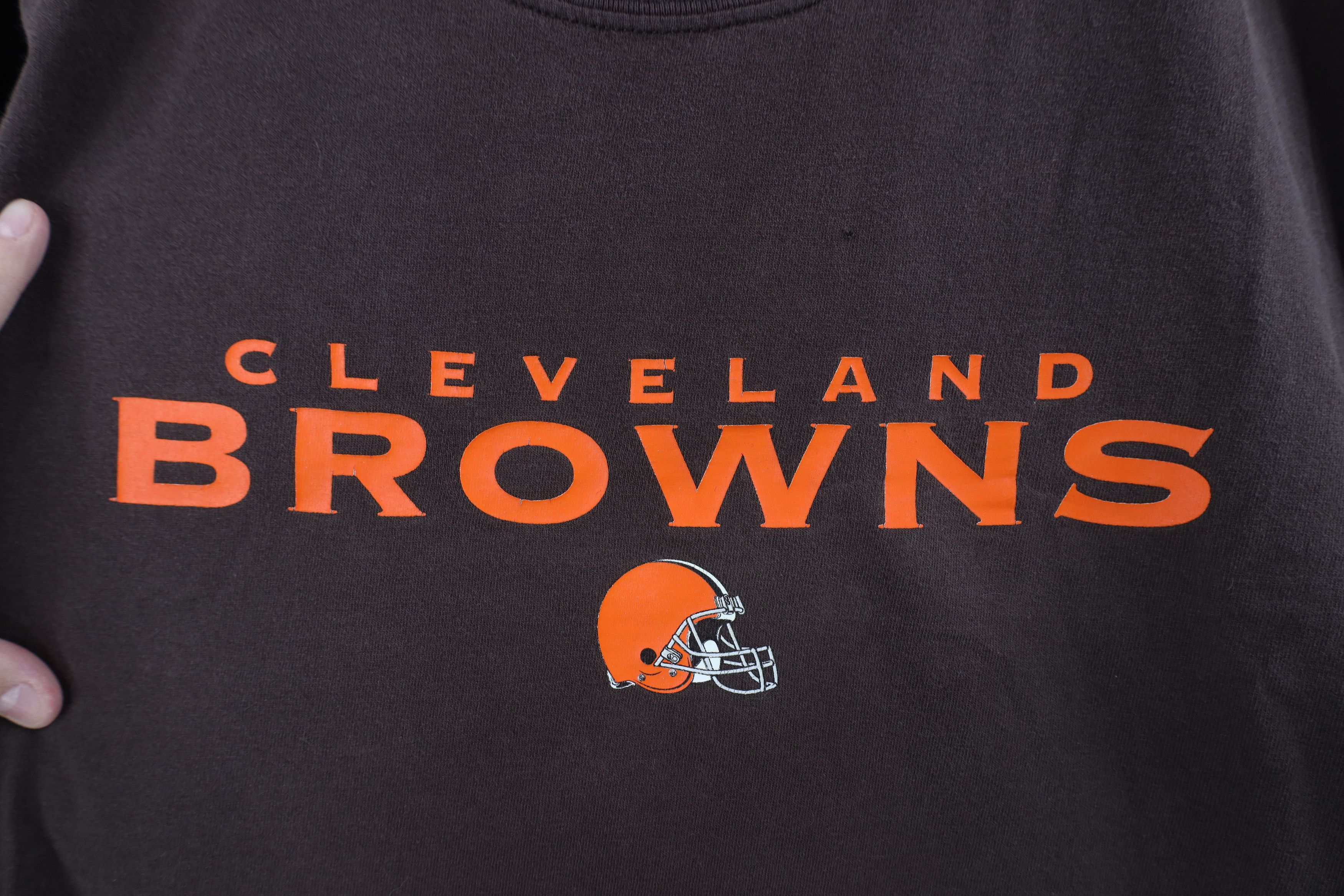 Vintage Vintage NFL Spell Out Cleveland Browns Football T-Shirt Size US XXL / EU 58 / 5 - 4 Thumbnail