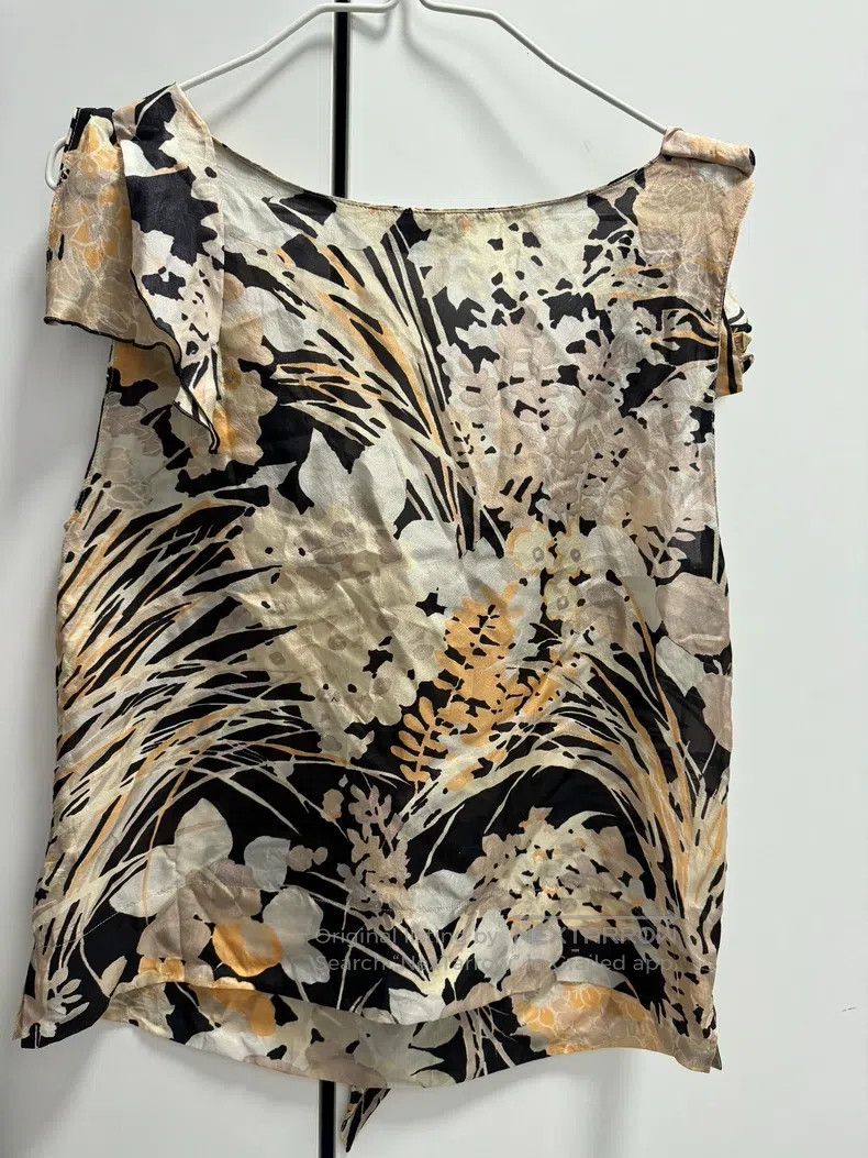 Dries Van Noten Dries Van Noten Yellow silk swing neck vest Size M / US 6-8 / IT 42-44 - 5 Thumbnail