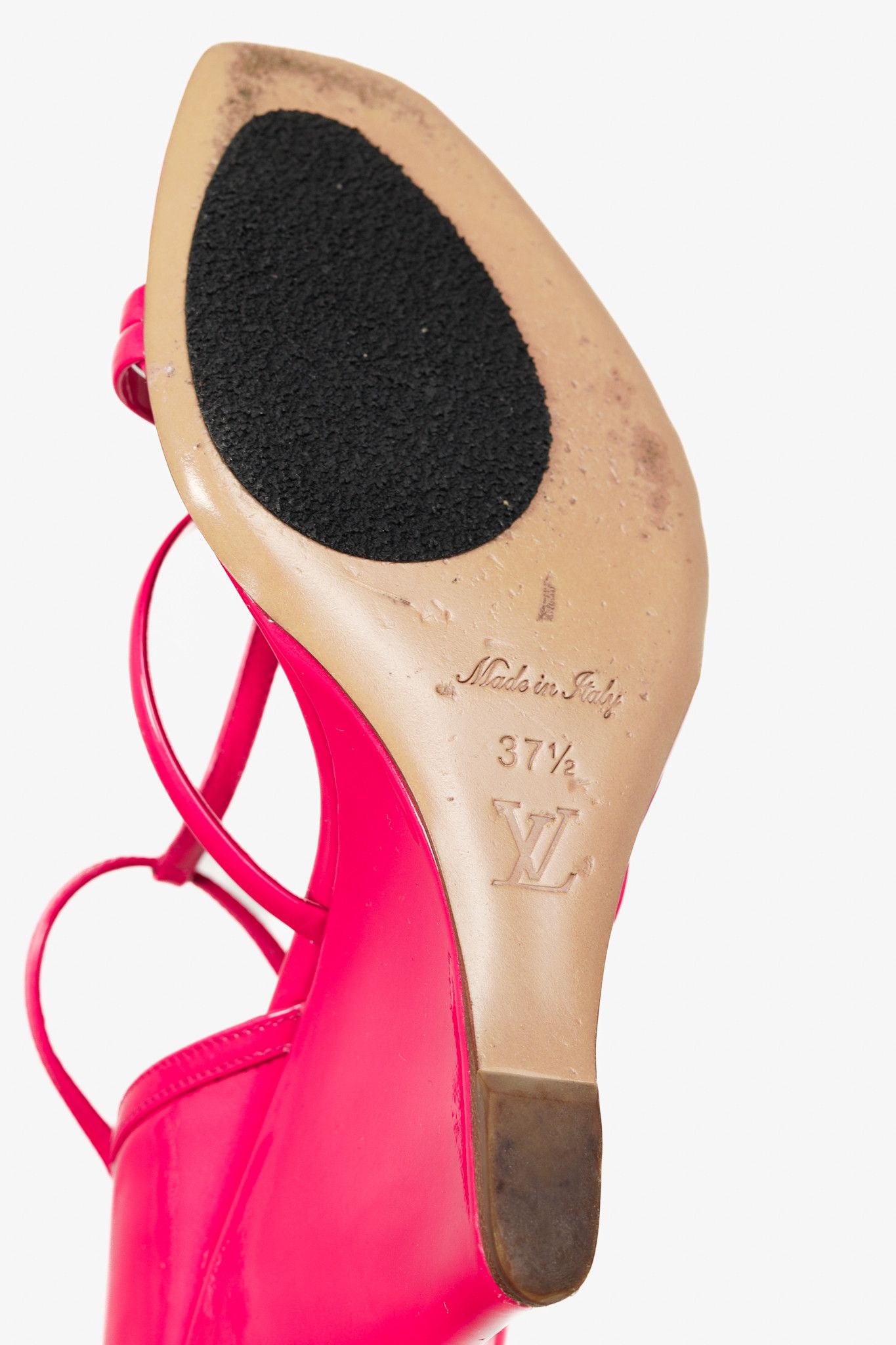 Louis Vuitton Louis Vuitton Strawberry Patent T-Strap Wedge Sandals Size US 7 / IT 37 - 5 Thumbnail