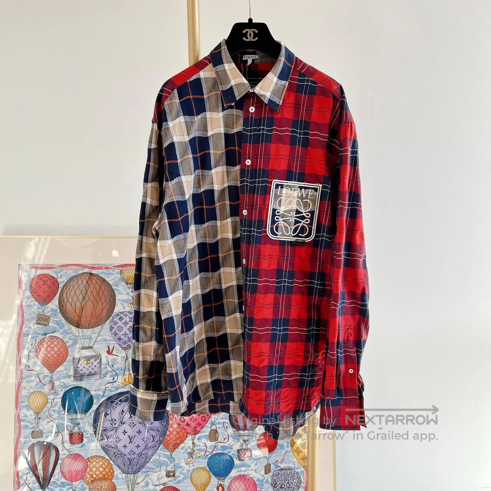 Loewe Loewe Colorblock Check Embroidered Shirt. Size US XXS / EU 40 - 1 Thumbnail