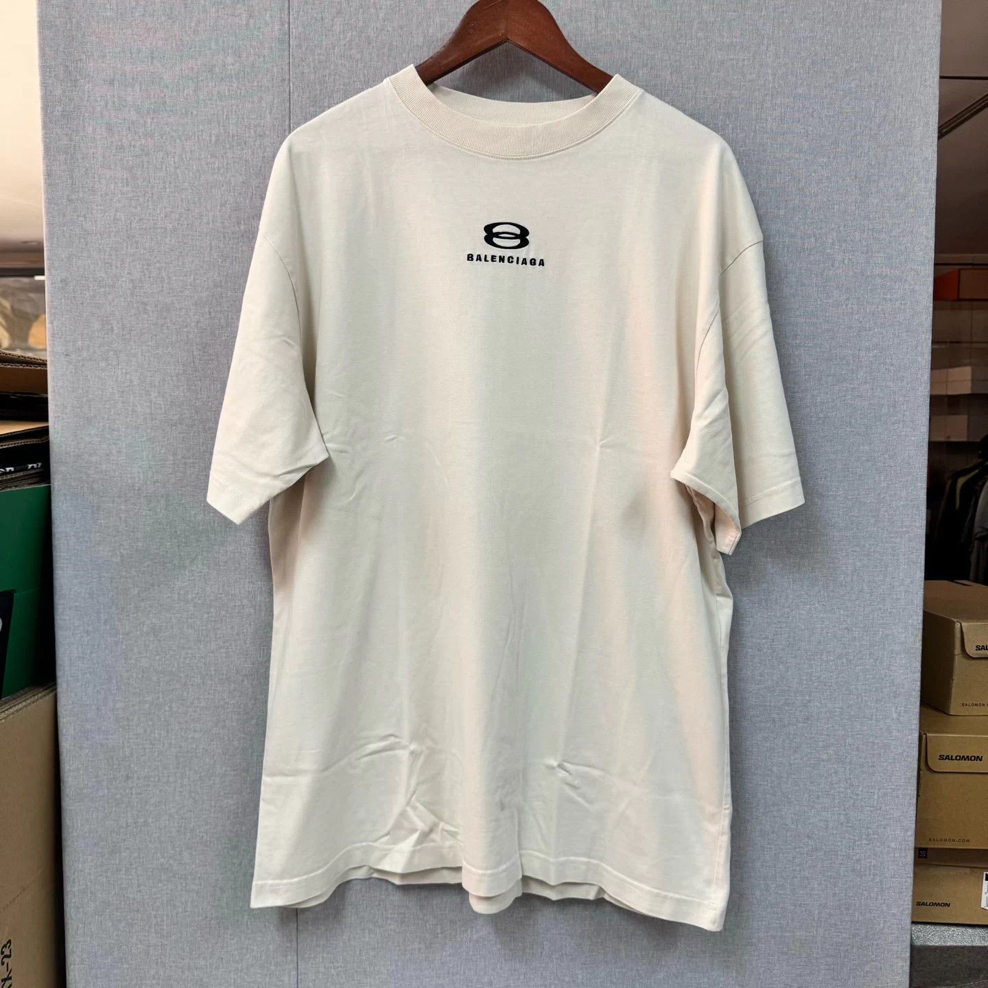 Balenciaga Balenciaga Unity Double Ring Cream S/S Tee S Size US S / EU 44-46 / 1 - 1 Thumbnail