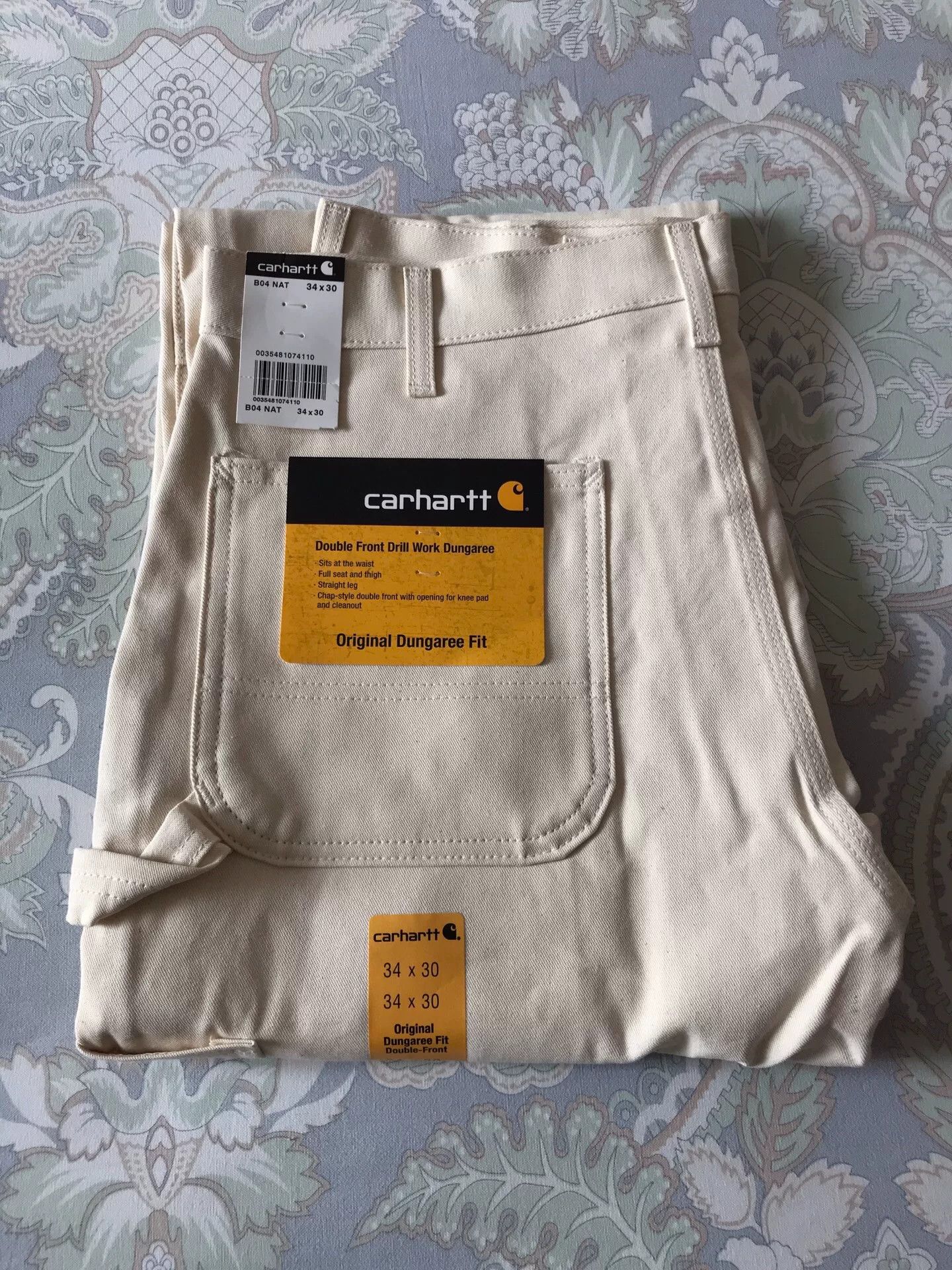 Carhartt B04 NAT Natural Drill Double Knee Pants 34x32 | Grailed