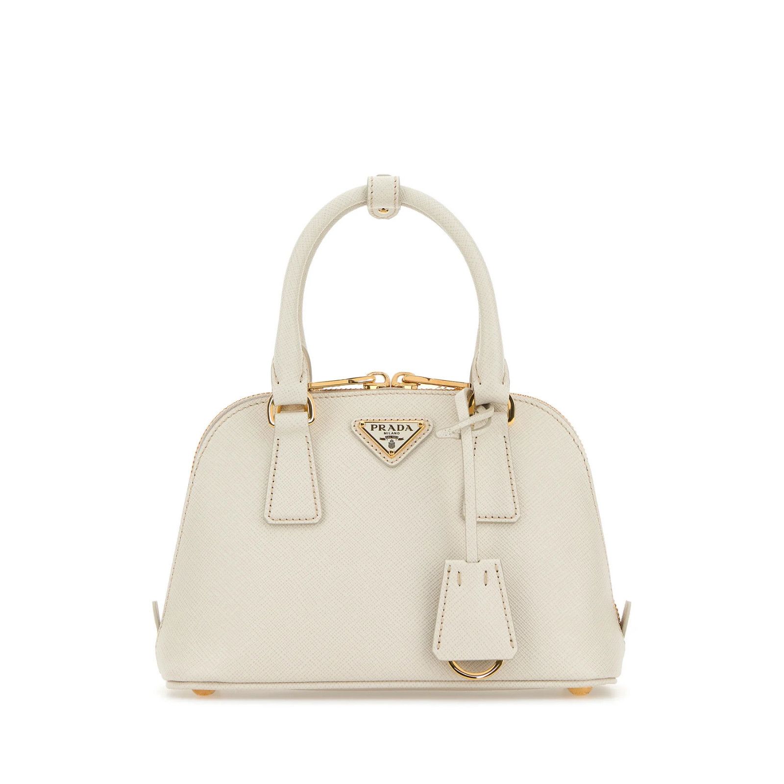 PRADA Chalk White Leather Top Handle Bag New & Authentic