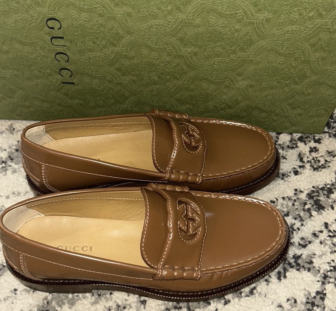 Gucci Gucci Interlocking G Loafer Millennial Ribot Cuir Size US 6.5 / IT 36.5 - 2 Thumbnail