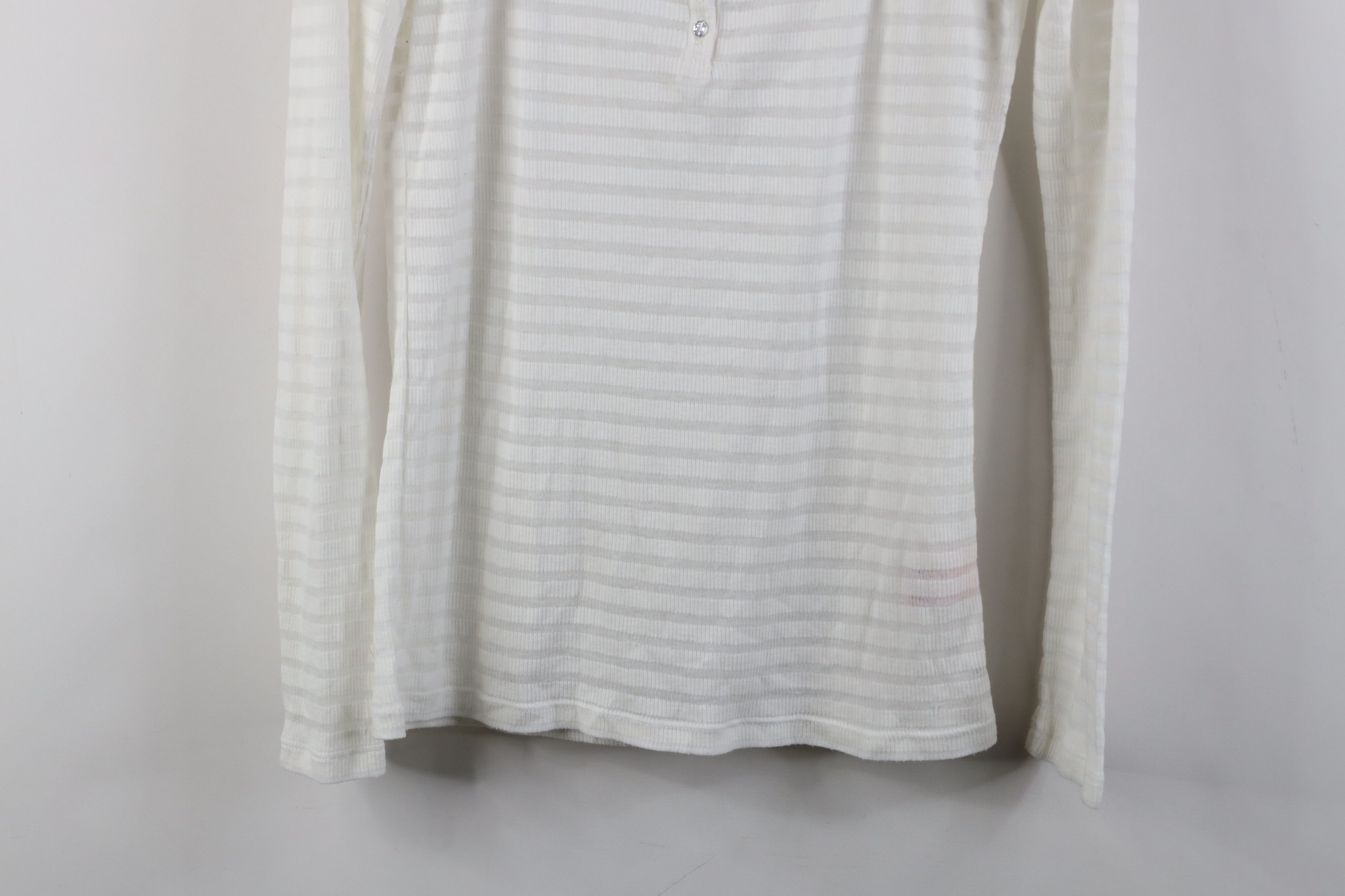 Juicy Couture Vintage Y2K Juicy Couture Sheer Striped Thermal Knit T-Shirt Size M / US 6-8 / IT 42-44 - 3 Thumbnail