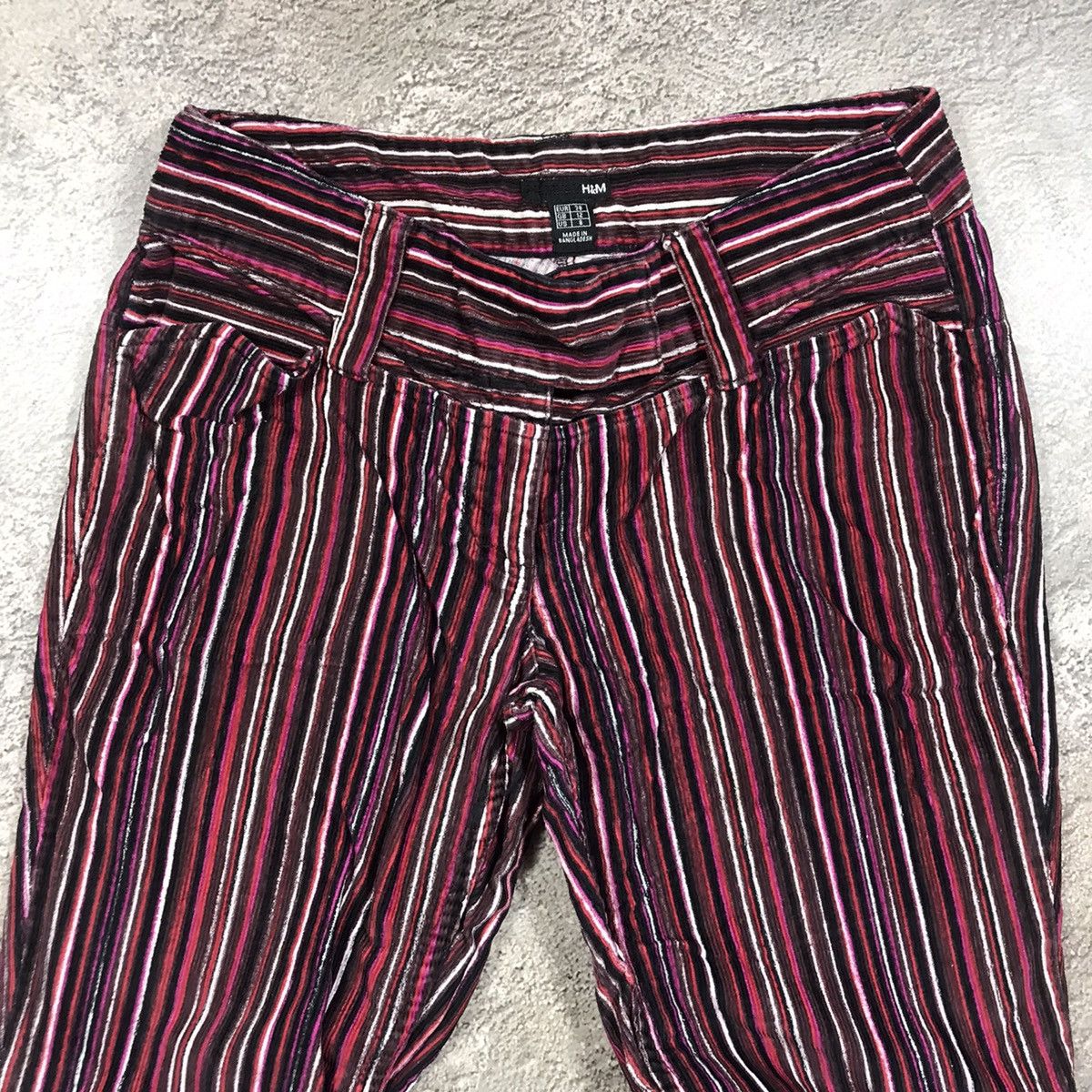 Vintage Vintage Y2K Velvet Flared Pants Low Rise Rave Aesthetic 28 Size 28" / US 6 / IT 42 - 3 Thumbnail