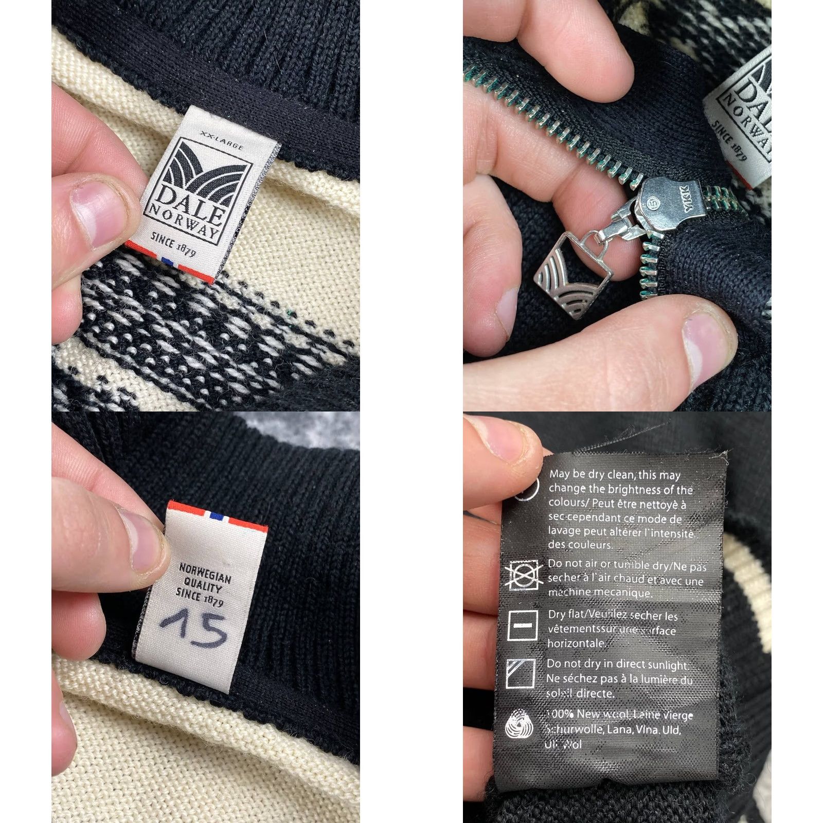 Dale Of Norway VINTAGE Dale Of Norway Sweater Men 2XL Black Wool Knit Fair Isle Skiing Long Sleeve Size US XXL / EU 58 / 5 - 8 Thumbnail