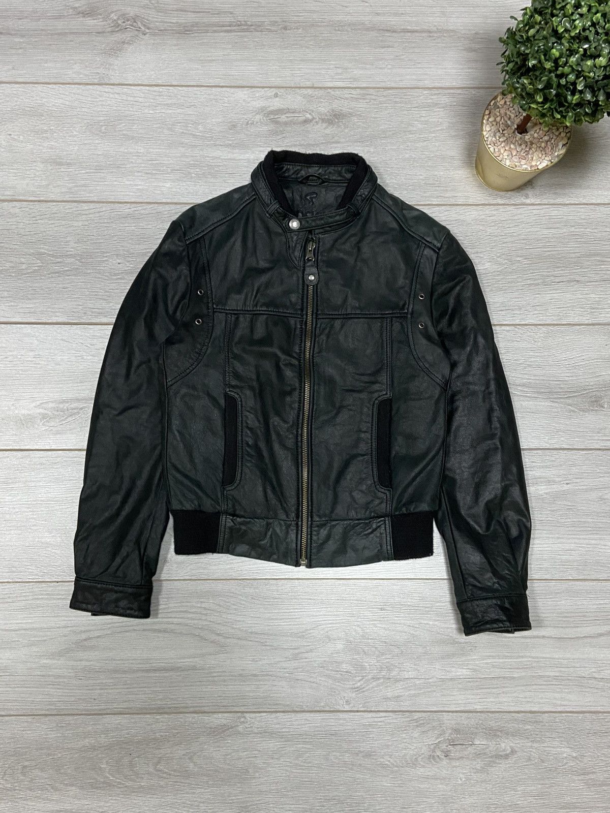 Genuine Leather Redskins leather moto jacket zip Size US S / EU 44-46 / 1 - 1 Thumbnail
