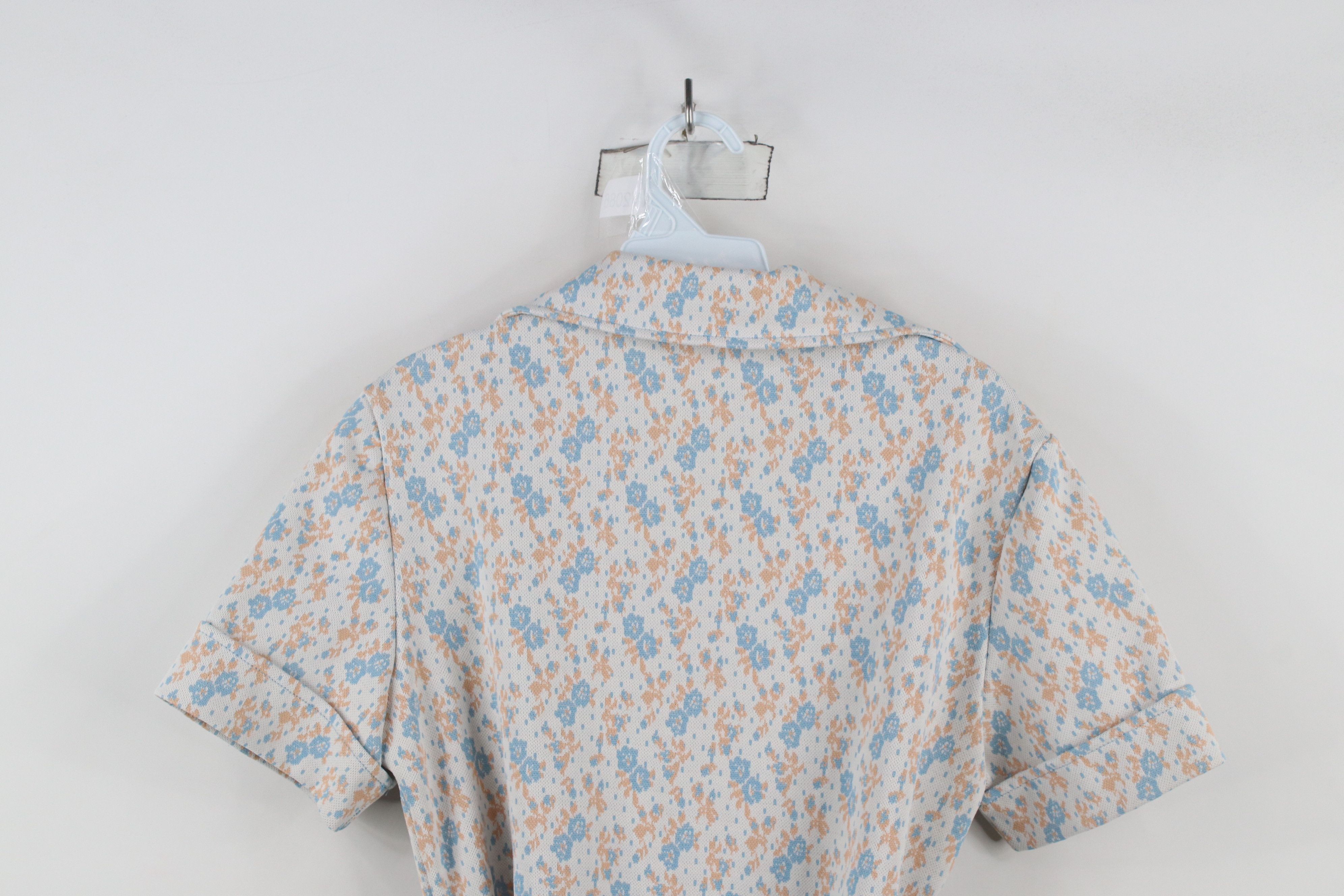 Vintage Vintage 70s Mid Century Modern MCM Knit Belted Button Shirt Size XL / US 12-14 / IT 48-50 - 11 Thumbnail