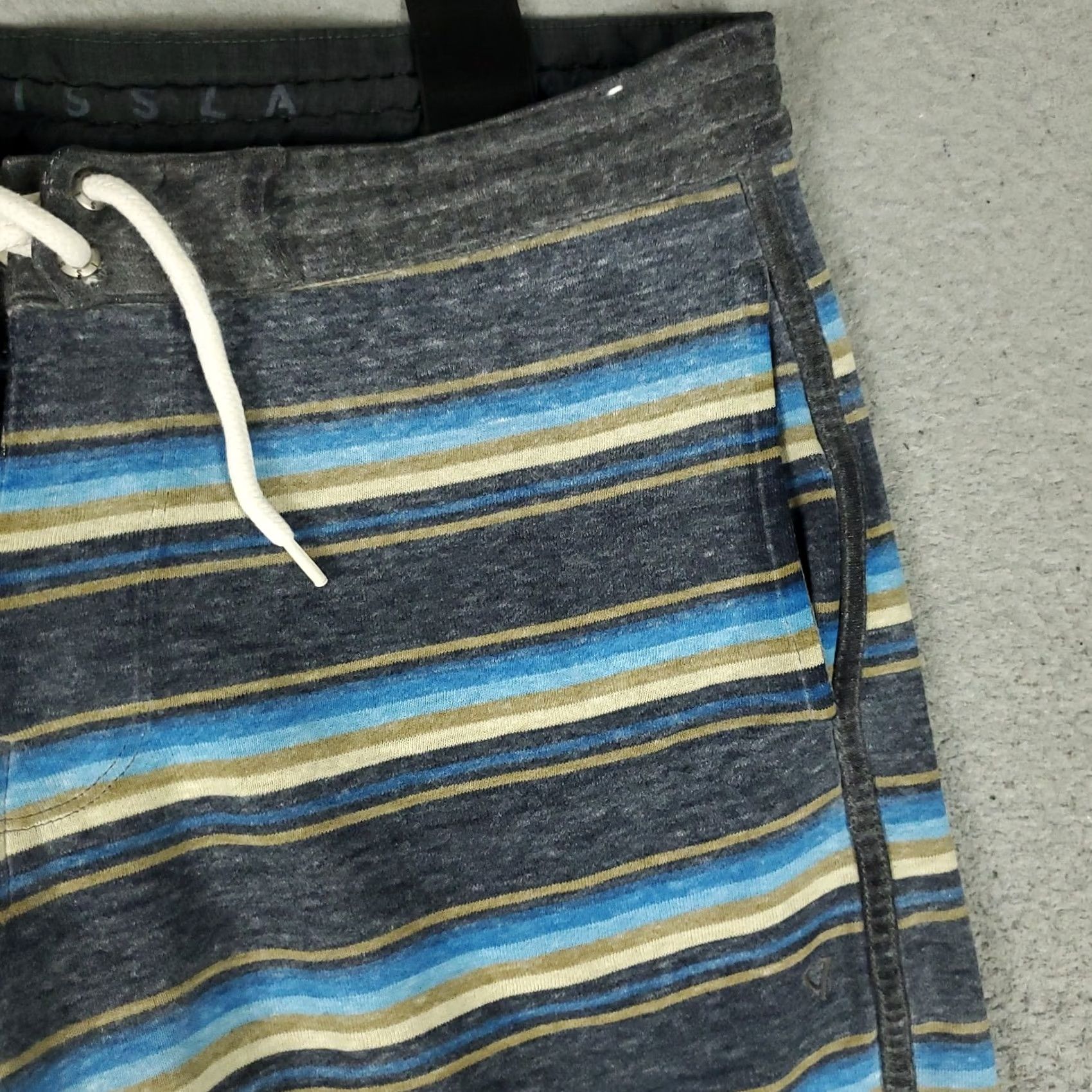 Vissla Vissla Mens Shorts Gray Striped Knit Board Swim Trunks 32 Bottom Size US 32 / EU 48 - 3 Thumbnail