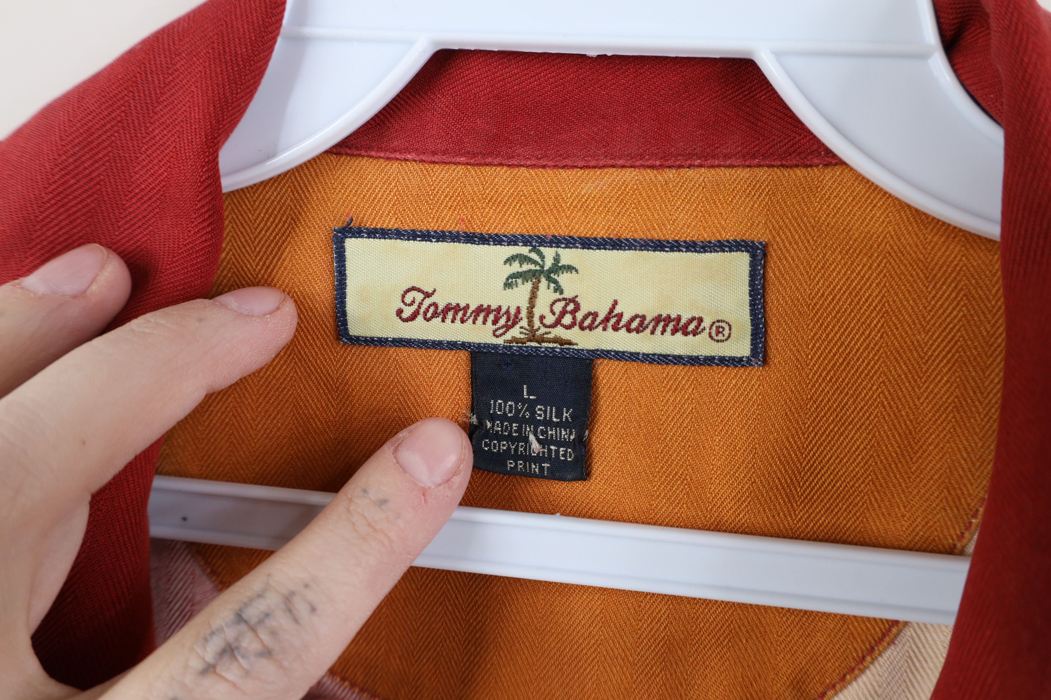 Tommy Bahama Vintage 90s Tommy Bahama Bamboo Looped Collar Button Shirt Size US L / EU 52-54 / 3 - 10 Thumbnail