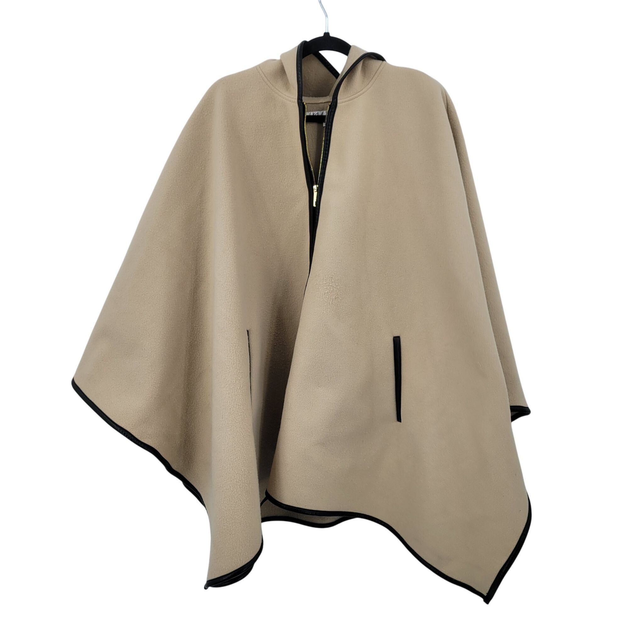 Designer Kenneth Cole New York Beige Hooded Poncho Cape 1X City Chic Size XL / US 12-14 / IT 48-50 - 9 Thumbnail