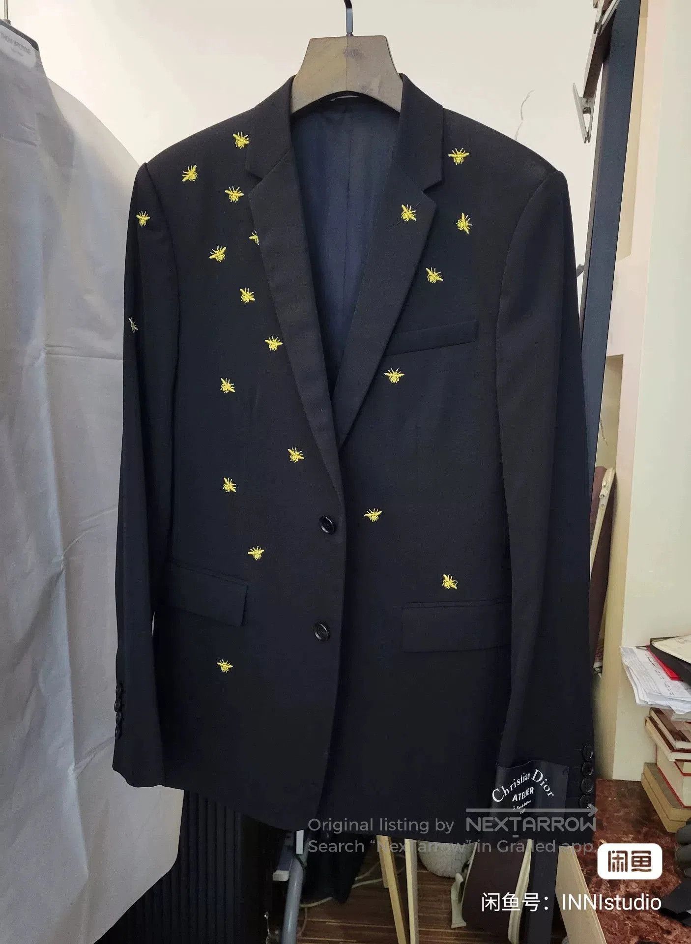 Dior Dior Homme Bee Embroidered Suit Jacket. Size US S / EU 44-46 / 1 - 1 Thumbnail