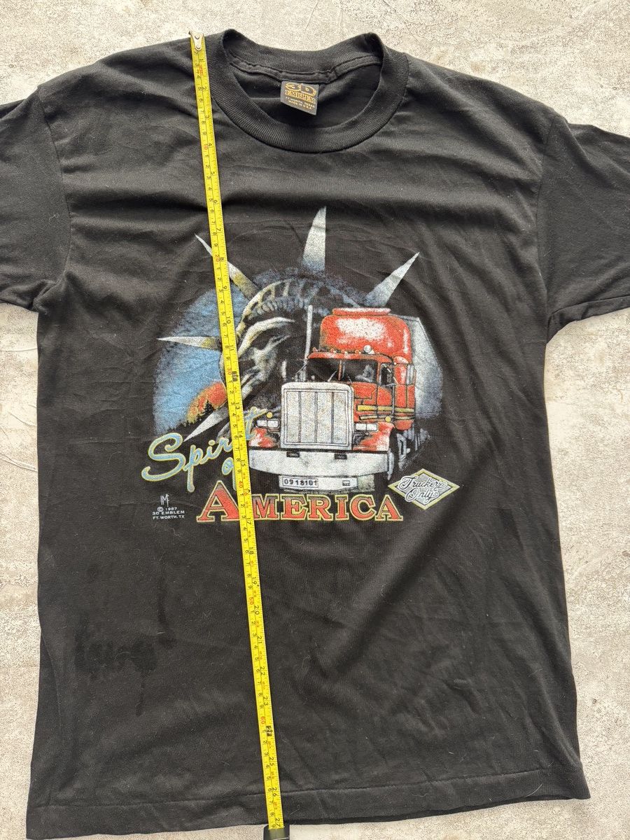 Vintage 1987 Vintage 3D Emblem “Truckers Only – Spirit Of America” Size US M / EU 48-50 / 2 - 6 Thumbnail