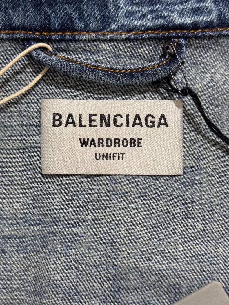 Balenciaga Balenciaga Logo Printed Single Breasted Reversible Denim J Size US XS / EU 42 / 0 - 6 Thumbnail