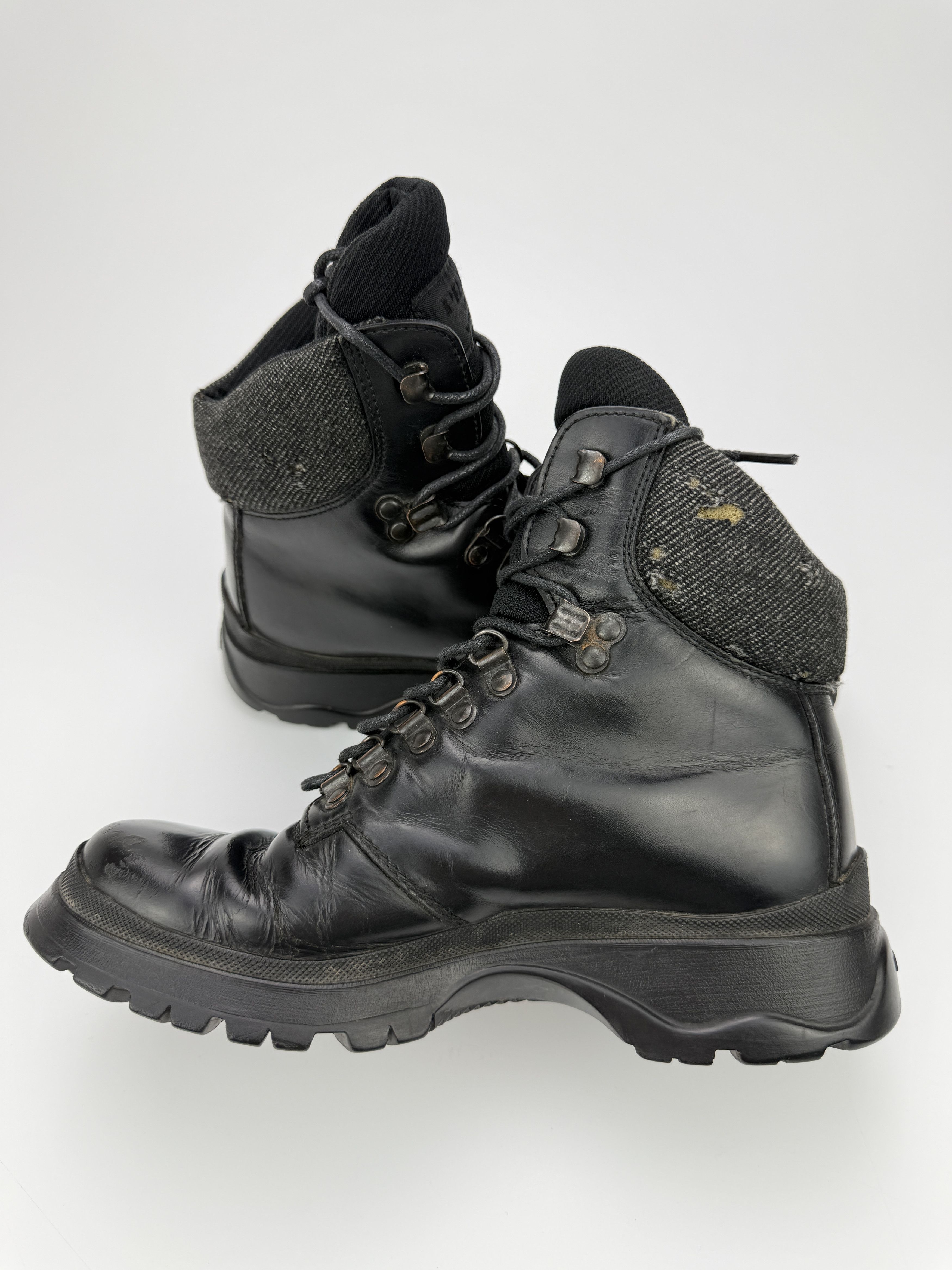 Prada Vintage Prada Vibram Heavy Leather Military Ankle Boots Size US 6 / IT 36 - 4 Thumbnail