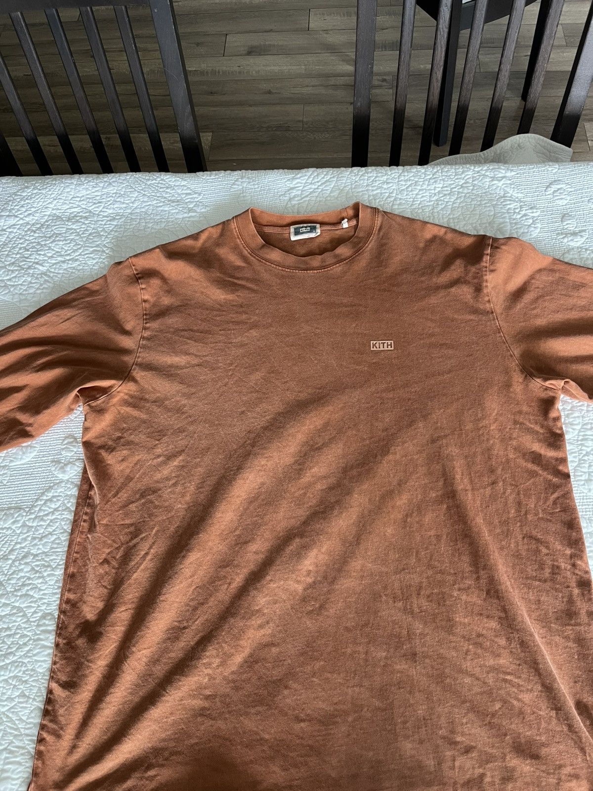 Kith Kith Classic Box Logo L/S Tee Burnt Orange Rust XL Size US XL / EU 56 / 4 - 1 Thumbnail