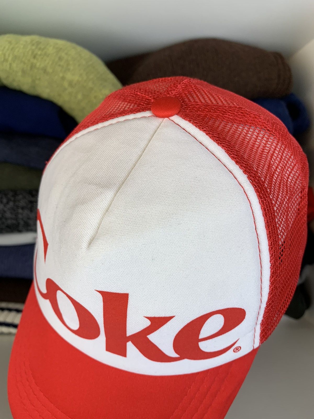 Vintage Vintage Coca Cola Coke Trucker Cap Hat Size ONE SIZE - 7 Thumbnail