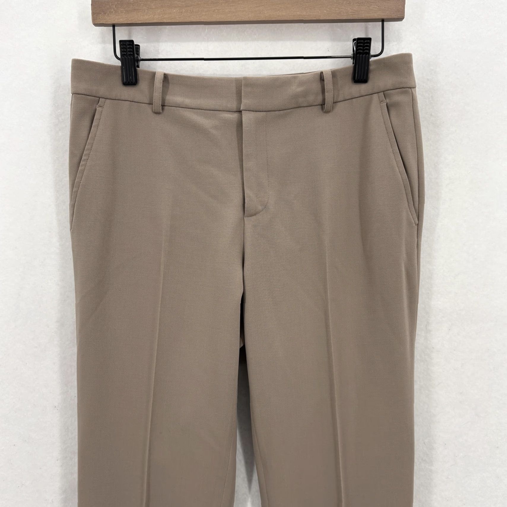 Ralph Lauren Ralph Lauren Purple Label Pants Womens 4 Beige Wool Blend Dress Trousers USA Business Women Slim Tapered Leg Pockets Hook & Eye Size 27" / US 4 / IT 40 - 2 Thumbnail