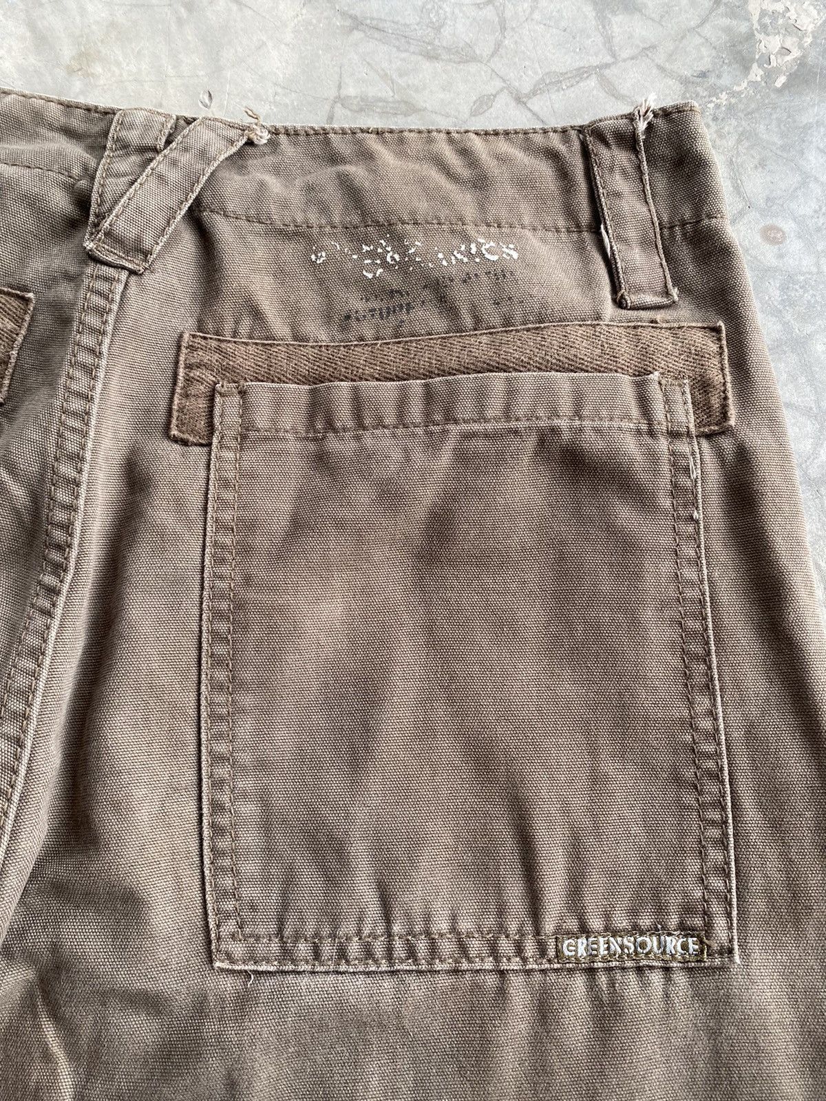 JNCO × Japanese Brand Baggy Jeans Green Source Sun Faded Chocolate/Green Cargo Size US 30 / EU 46 - 17 Thumbnail