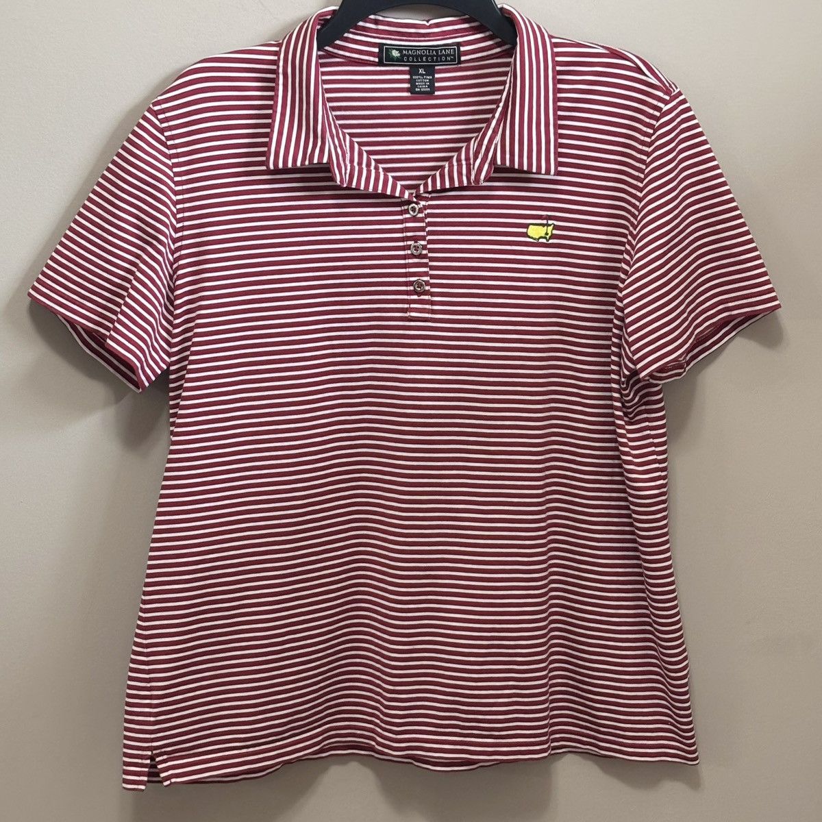 Vintage Women’s MASTERS GOLF Augusta Magnolia Lane PIMA XL pink polo Size XL / US 12-14 / IT 48-50 - 2 Thumbnail