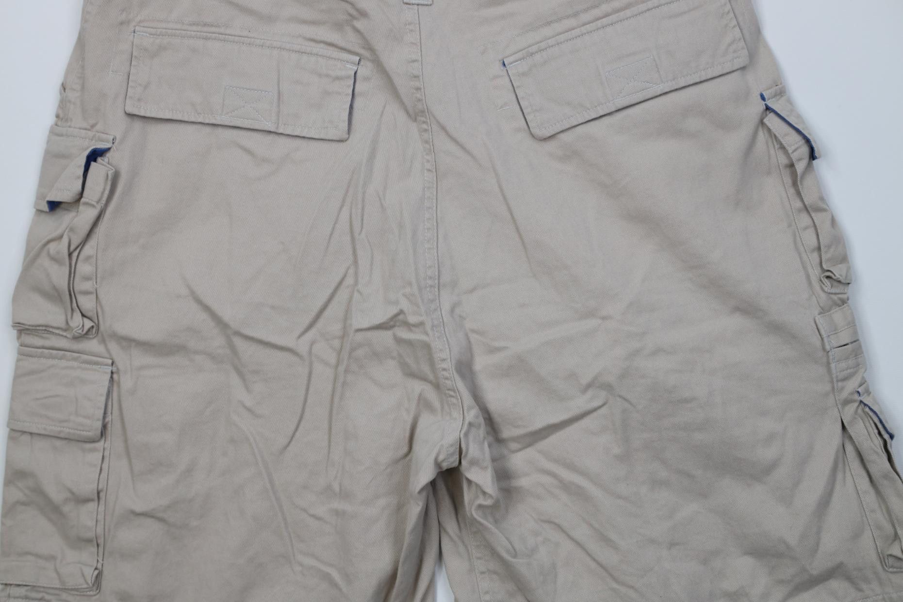 Vintage Vintage 90s Y2K Streetwear Belted Cargo Shorts Beige Cotton Size US 34 / EU 50 - 9 Thumbnail