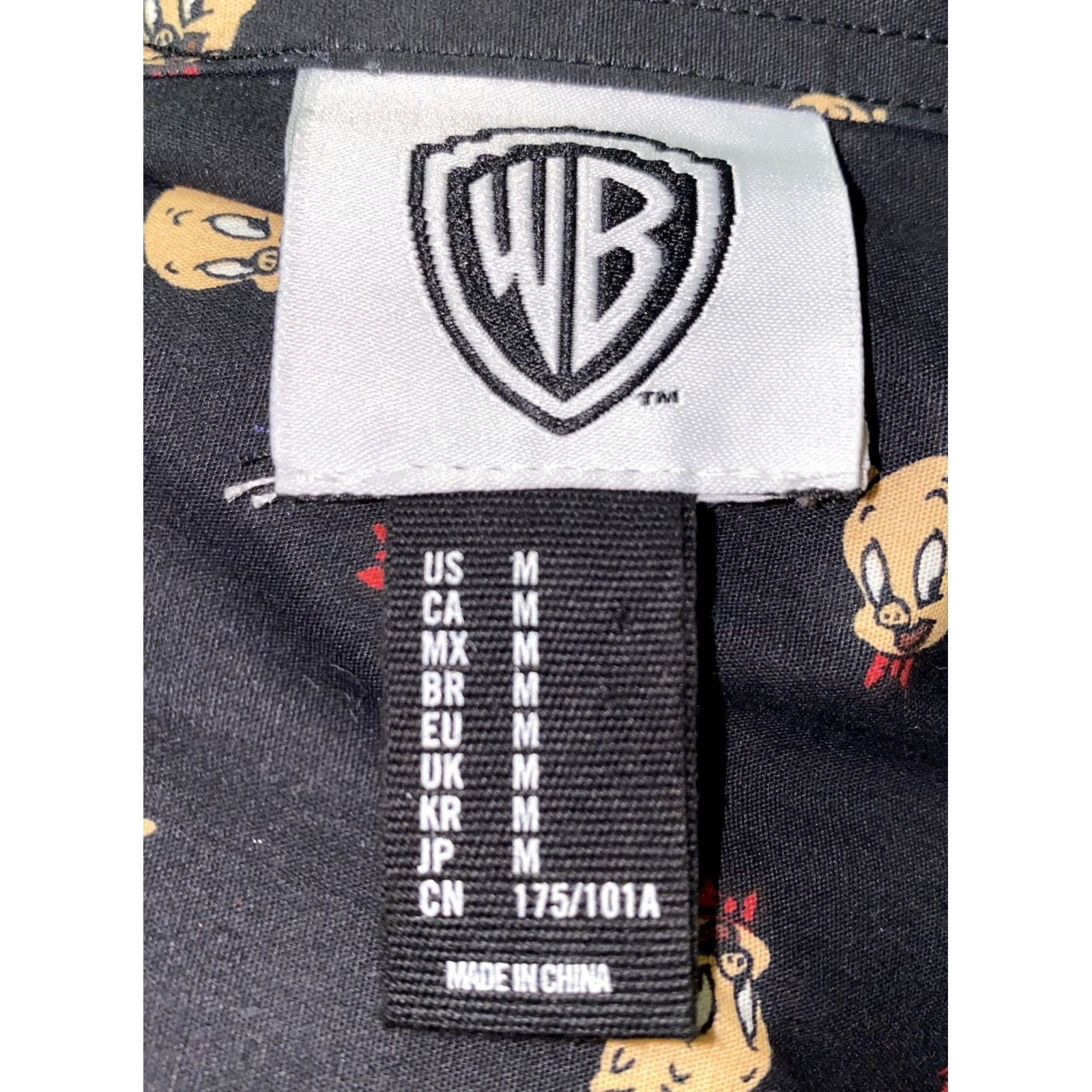 Vintage Warner Bros Porky Pig Long Sleeve Button Front Shirt M Black Cotton Button-Up Men Regular Size US M / EU 48-50 / 2 - 6 Thumbnail