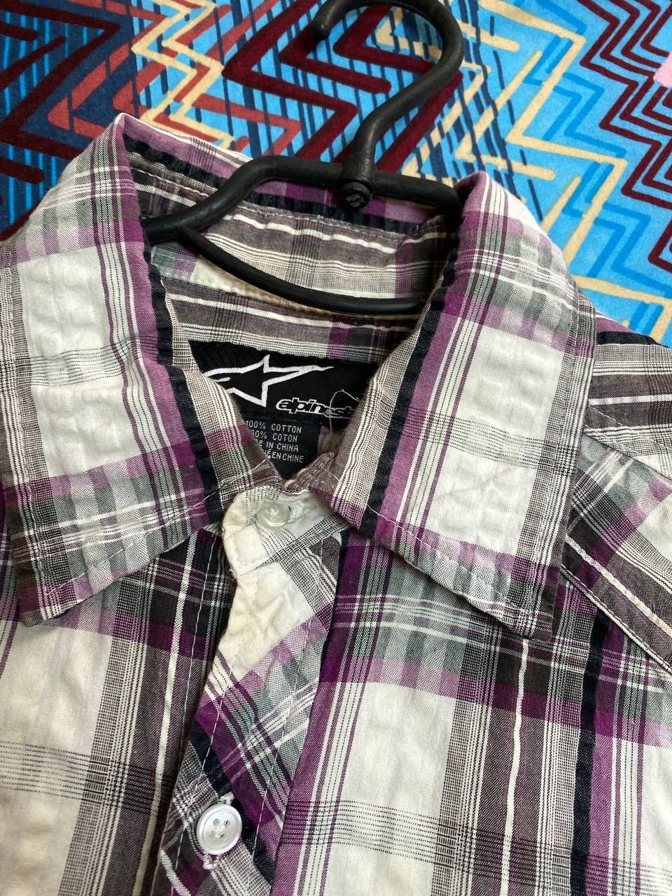 Alpinestars × Vintage 💀Men’s Vintage Shirt Button Up Striped Tee💀 Size US XL / EU 56 / 4 - 3 Thumbnail