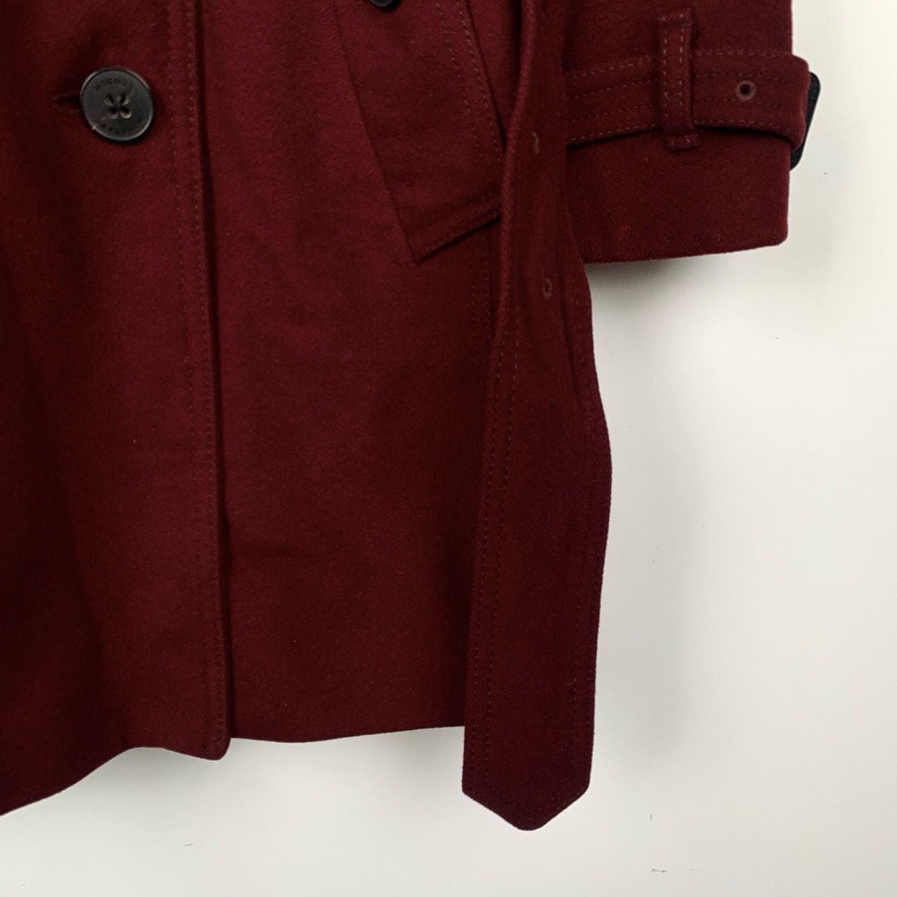 Burberry Burberry Double-Breasted Wool & Cashmere Belted Coat, Size 3 Size XS / US 0-2 / IT 36-38 - 6 Thumbnail
