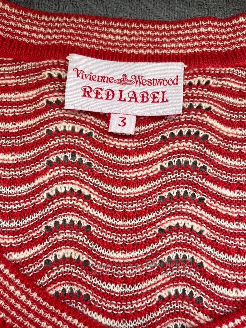 Vintage vintage Vintage Striped Open Front Knit Top Size L / US 10 / IT 46 - 4 Thumbnail