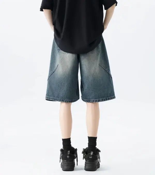 VIBE Street Hip Hop Vintage Loose Fit Denim Shorts Size US 32 / EU 48 - 7 Thumbnail