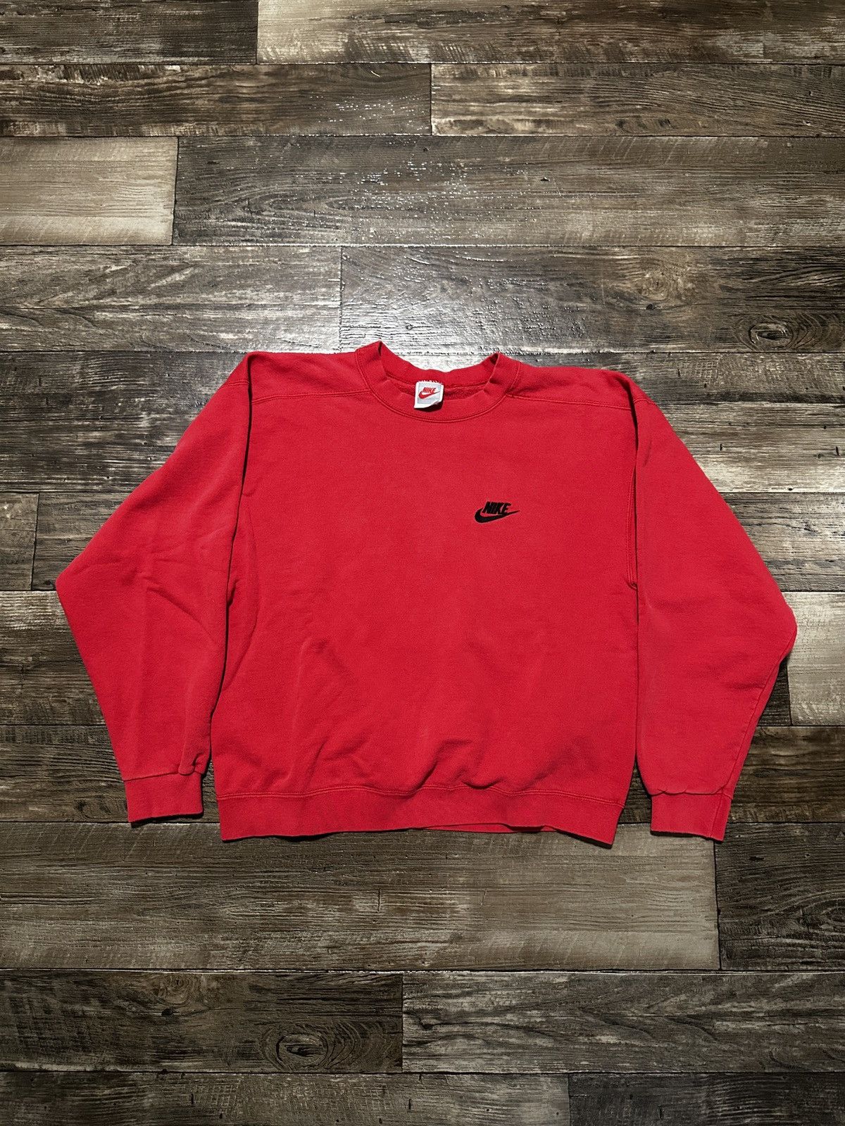 Nike 90s Nike Red Crewneck Sweatshirt Size US M / EU 48-50 / 2 - 2 Thumbnail
