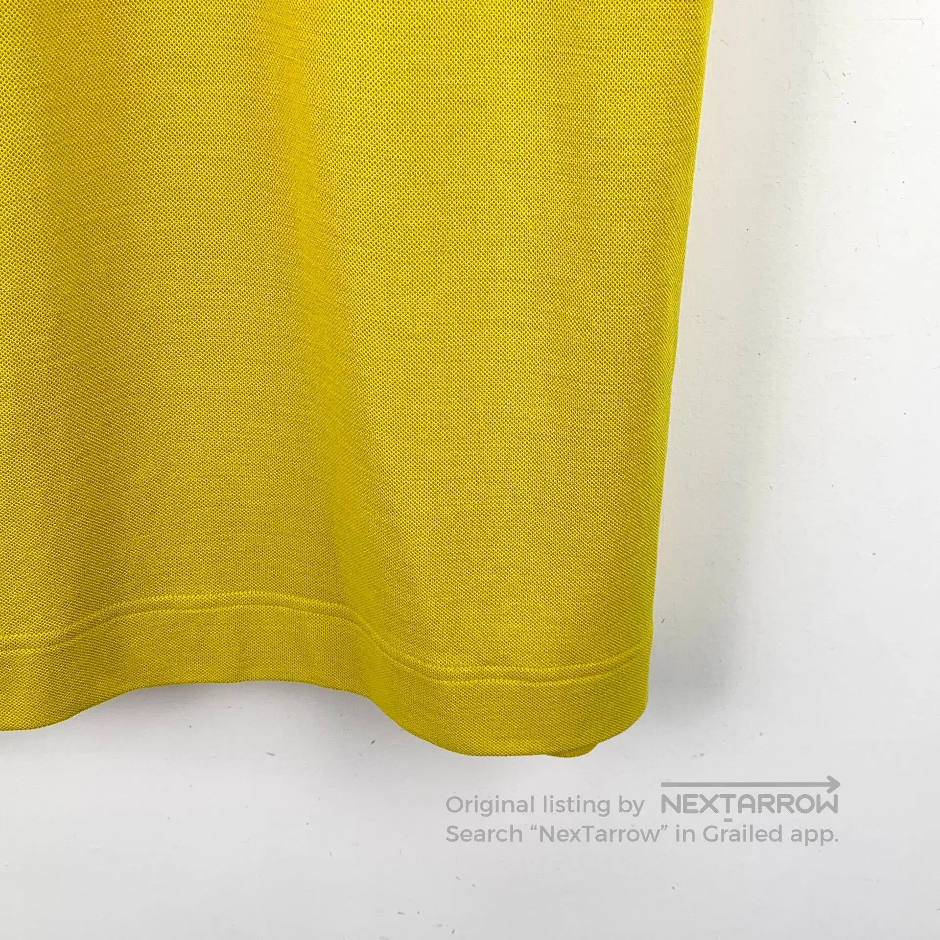 Ermenegildo Zegna Zegna Yellow Logo Patch Wool Collar Short Sleeve T-Shirt| Size US S / EU 44-46 / 1 - 4 Thumbnail