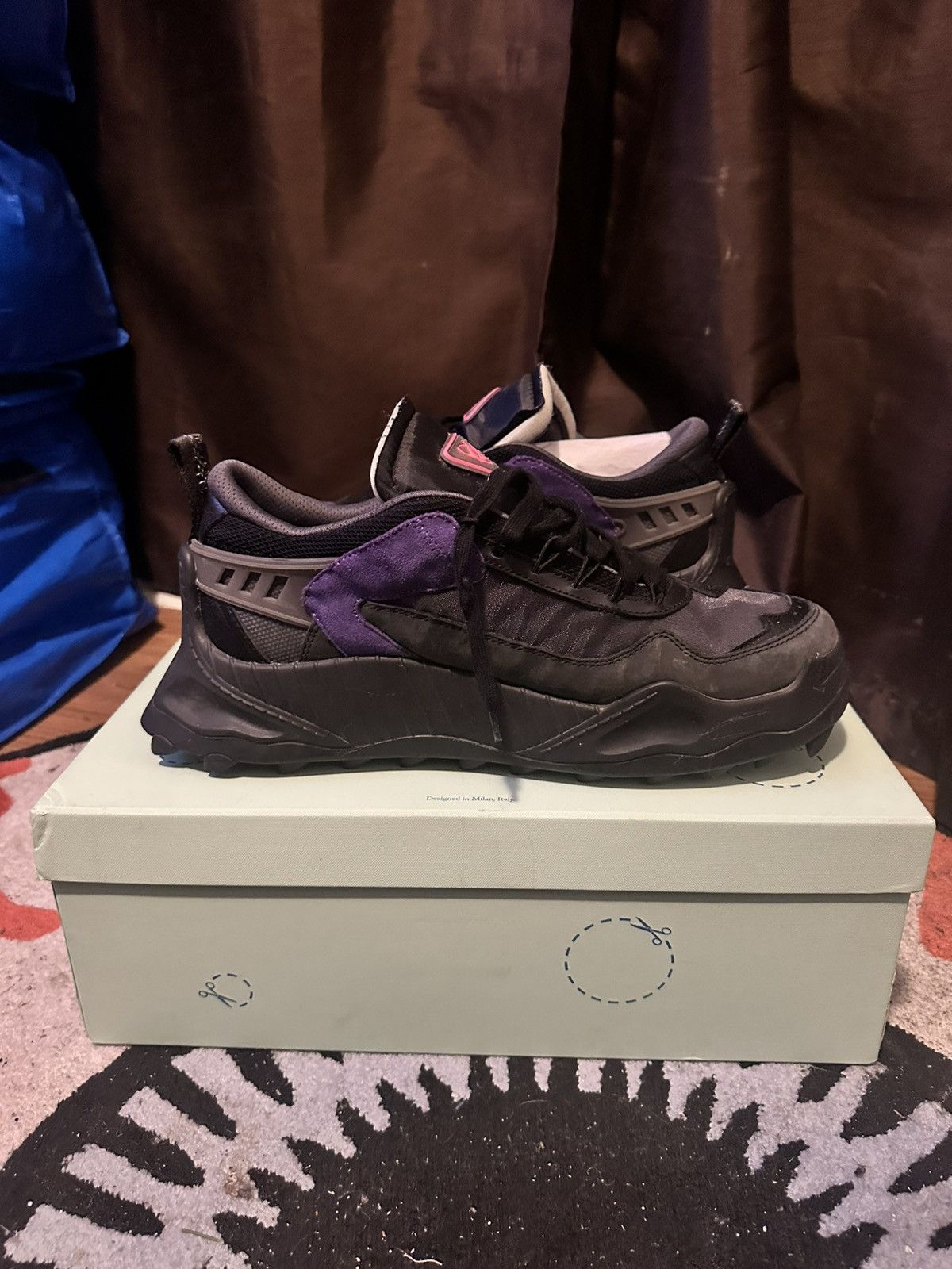Off-White Off White ODSY-1000 Black Gray Fuchsia Size 13 Size US 13 / EU 46 - 3 Thumbnail