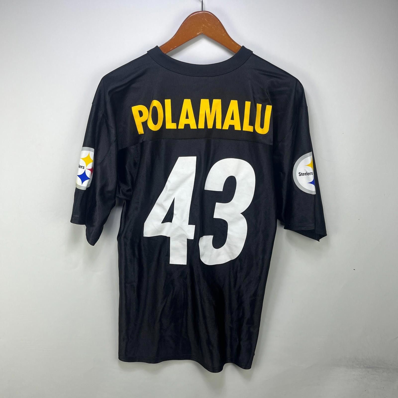 Reebok Vintage Pittsburgh Steelers Troy Polamalu Jersey Medium Size ONE SIZE - 5 Thumbnail