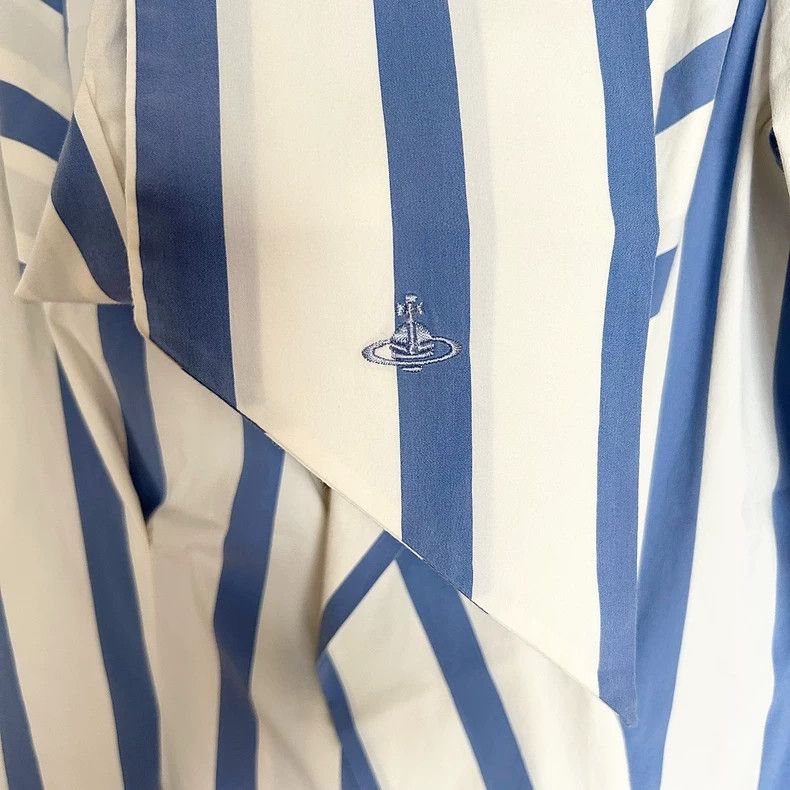 Vivienne Westwood Vivienne Westwood Blue striped bow tie shirt Size XS / US 0-2 / IT 36-38 - 5 Thumbnail