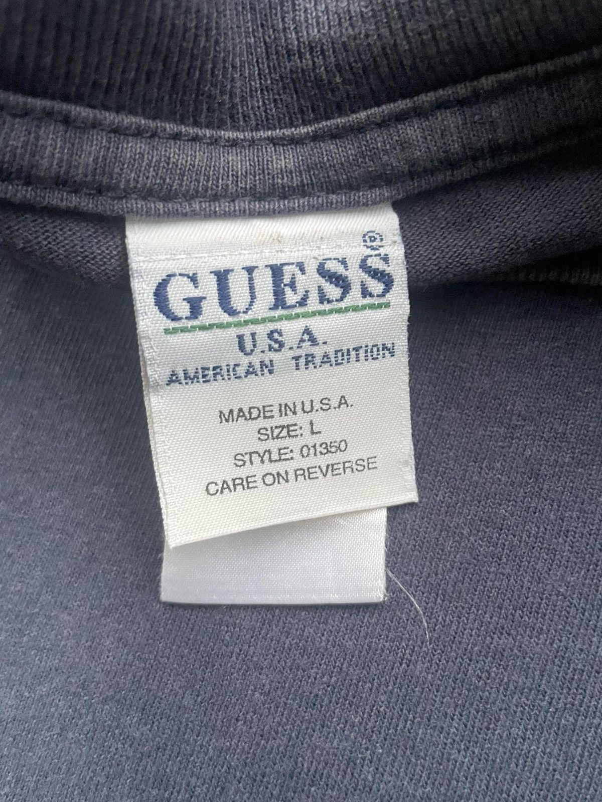Guess × Vintage Vintage Guess Faded Wash Tshirt Size US L / EU 52-54 / 3 - 14 Thumbnail