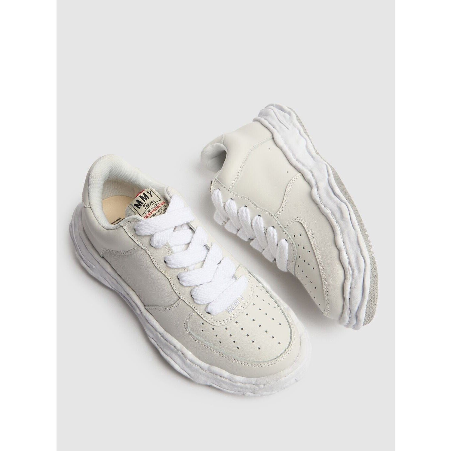 Other MIHARAYASUHIRO Wayne Men's White Leather Sneakers New & Auth Size US 7 / EU 40 - 5 Thumbnail