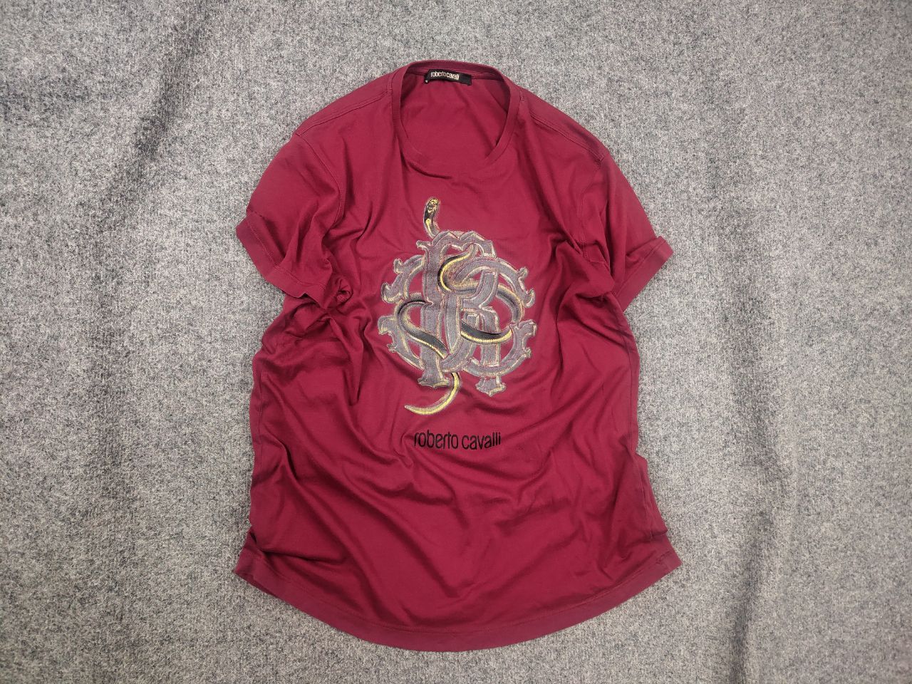 Roberto Cavalli Roberto Cavalli design Cotton Classic Logo snake T Shirt Tee Size US L / EU 52-54 / 3 - 1 Thumbnail