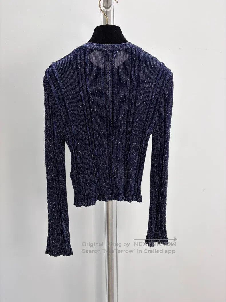 Chanel Chanel Dark blue starry sky knitted cardigan coat Size XS / US 0-2 / IT 36-38 - 2 Thumbnail