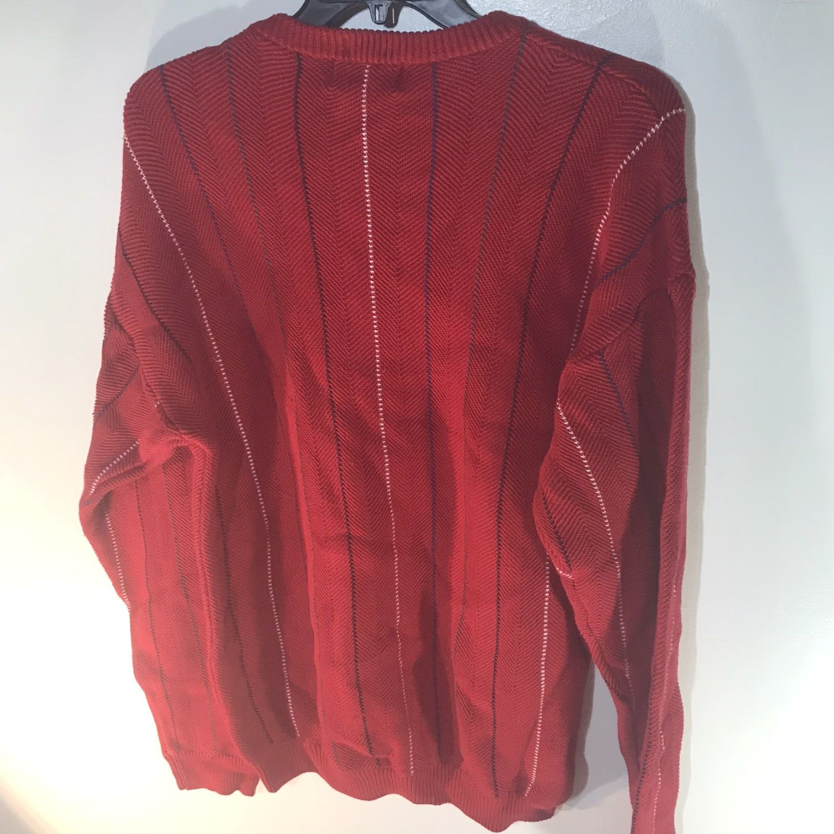 Ralph Lauren Chaps Ralph Lauren Chunky Knit Sweater Mens Size L Red Striped Pullover Classic 90s Preppy Size US L / EU 52-54 / 3 - 4 Thumbnail