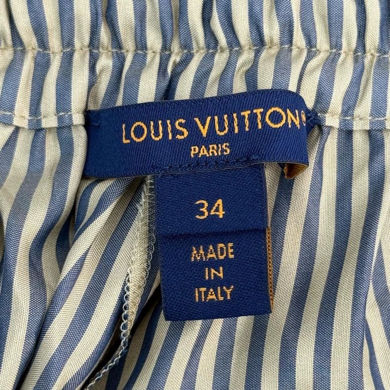 Louis Vuitton Louis Vuitton Brown grey mulberry silk trousers with vertic Size US 34 / EU 50 - 5 Thumbnail