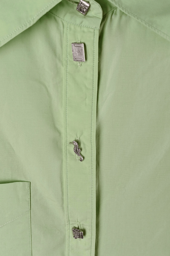 Paul Smith Women's Paul Smith Short Sleeve Light Green Shirt Size S Size S / US 4 / IT 40 - 3 Thumbnail