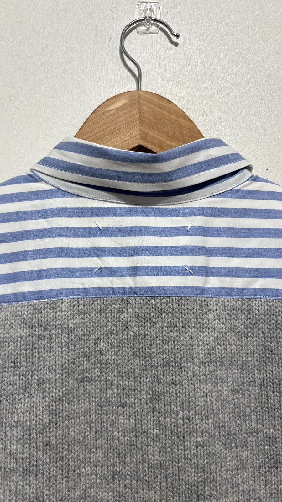 Maison Margiela Maison Margiela Spliced knit-detail shirt Size M / US 6-8 / IT 42-44 - 9 Thumbnail