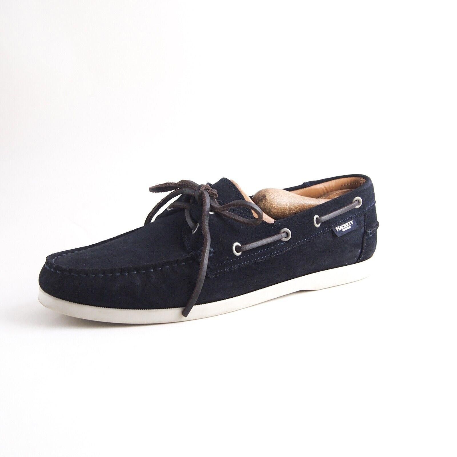 Designer Hackett London Boat Shoes Black Suede Mens EU 41 US 8 Size US 8 / EU 41 - 2 Thumbnail