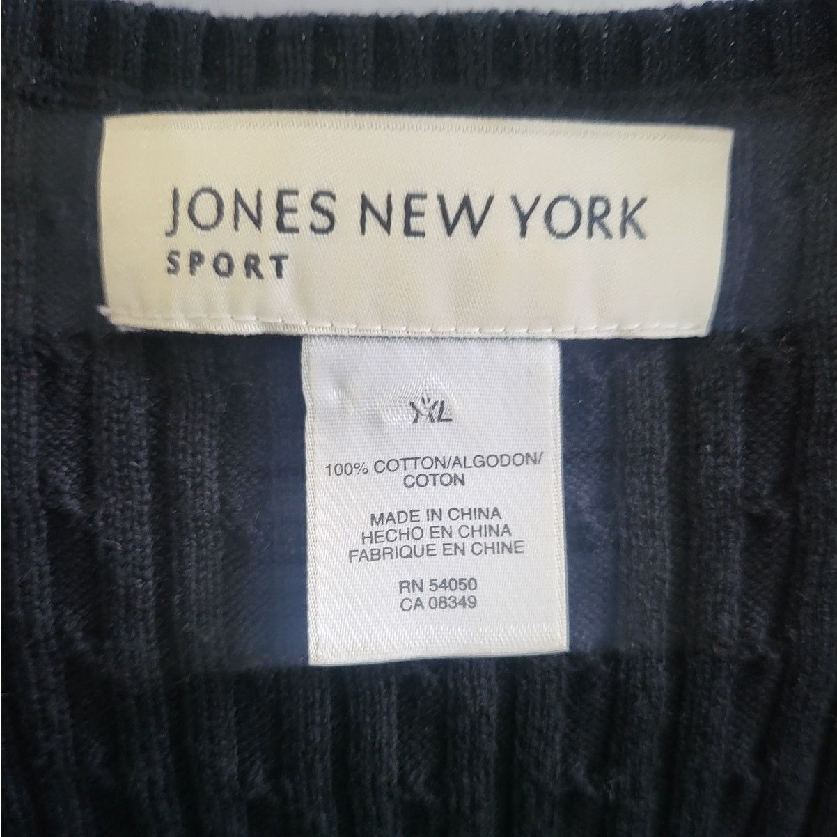 Other Jones New York Sport Black Knit Sleeveless Blouse - XL Size XL / US 12-14 / IT 48-50 - 3 Thumbnail